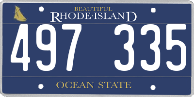 RI license plate 497335
