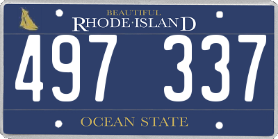 RI license plate 497337