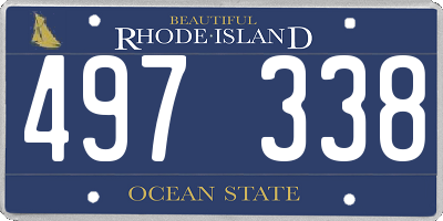 RI license plate 497338