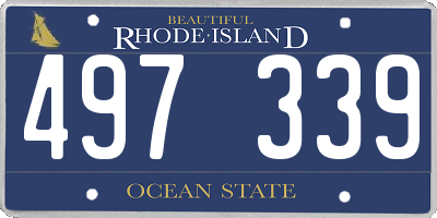 RI license plate 497339
