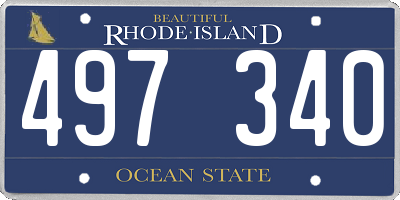 RI license plate 497340