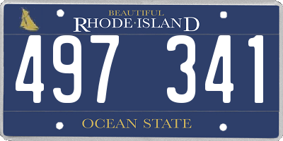RI license plate 497341
