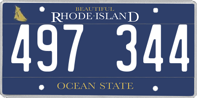 RI license plate 497344
