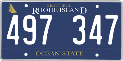 RI license plate 497347