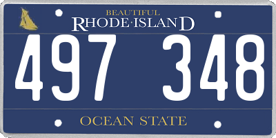 RI license plate 497348