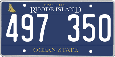 RI license plate 497350