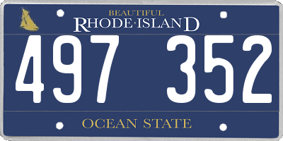 RI license plate 497352