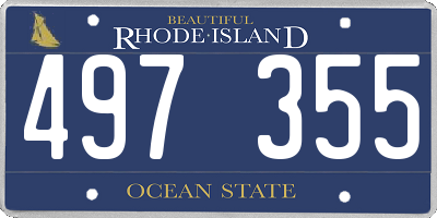 RI license plate 497355