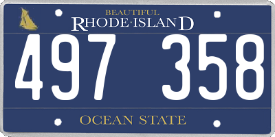 RI license plate 497358