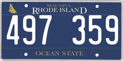 RI license plate 497359