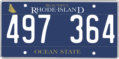 RI license plate 497364