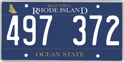 RI license plate 497372