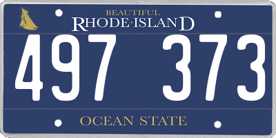 RI license plate 497373