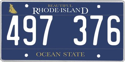 RI license plate 497376