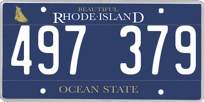 RI license plate 497379