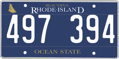 RI license plate 497394