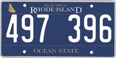 RI license plate 497396