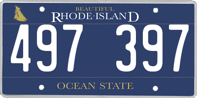 RI license plate 497397