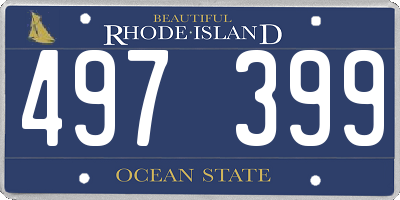 RI license plate 497399
