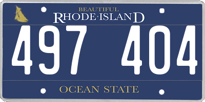 RI license plate 497404