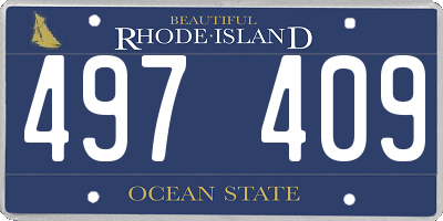 RI license plate 497409
