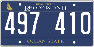 RI license plate 497410