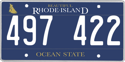 RI license plate 497422