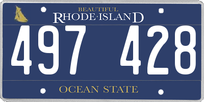 RI license plate 497428