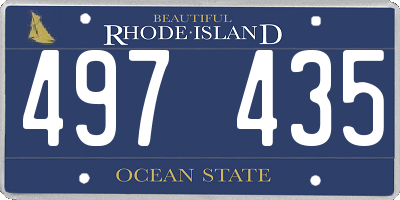 RI license plate 497435
