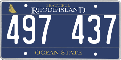 RI license plate 497437