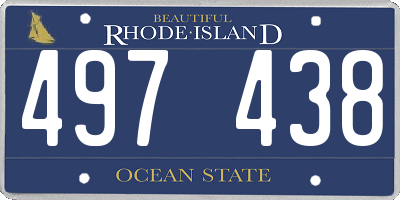 RI license plate 497438