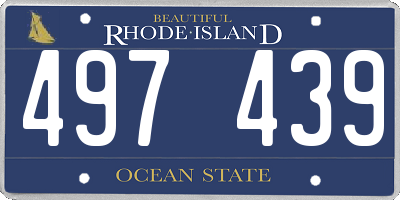RI license plate 497439