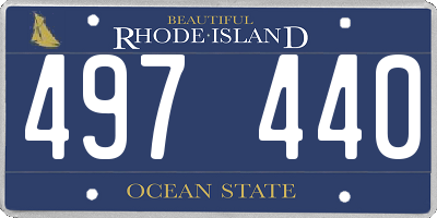 RI license plate 497440