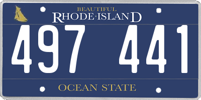 RI license plate 497441