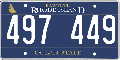 RI license plate 497449