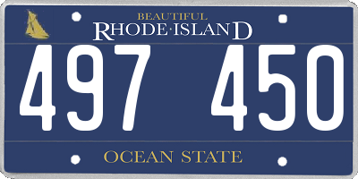 RI license plate 497450