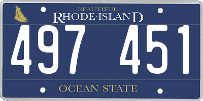 RI license plate 497451