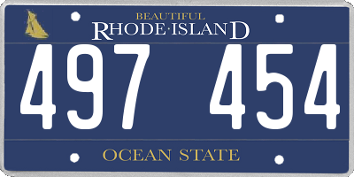 RI license plate 497454