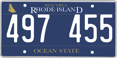 RI license plate 497455