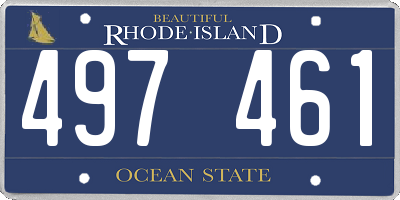 RI license plate 497461