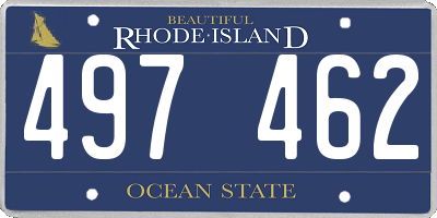 RI license plate 497462