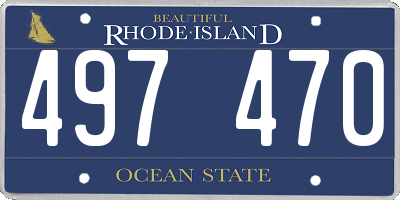 RI license plate 497470