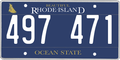 RI license plate 497471