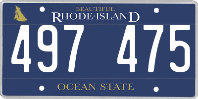 RI license plate 497475
