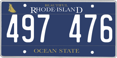 RI license plate 497476