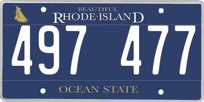 RI license plate 497477