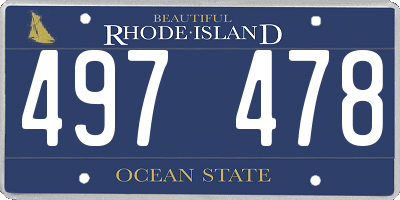 RI license plate 497478