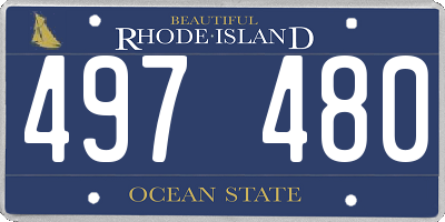 RI license plate 497480