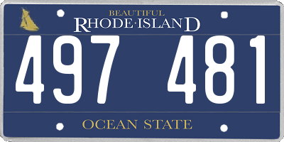 RI license plate 497481