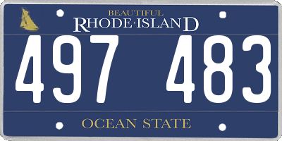 RI license plate 497483